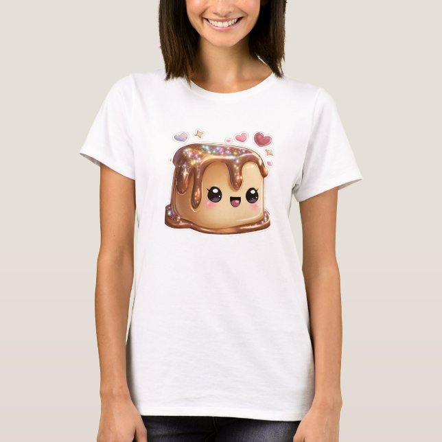 T-shirt blanc graphique dessert sucré (Devant)