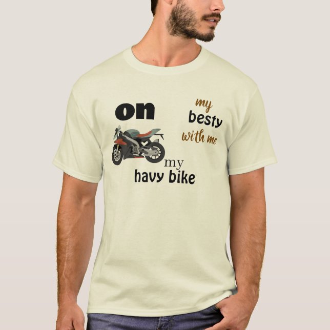 t-shirt blanc hash avec moto de course (Devant)