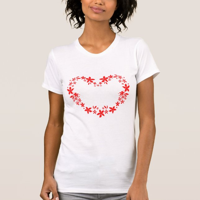 T-shirt blanc Heureuse Sainte-Valentin (Devant)