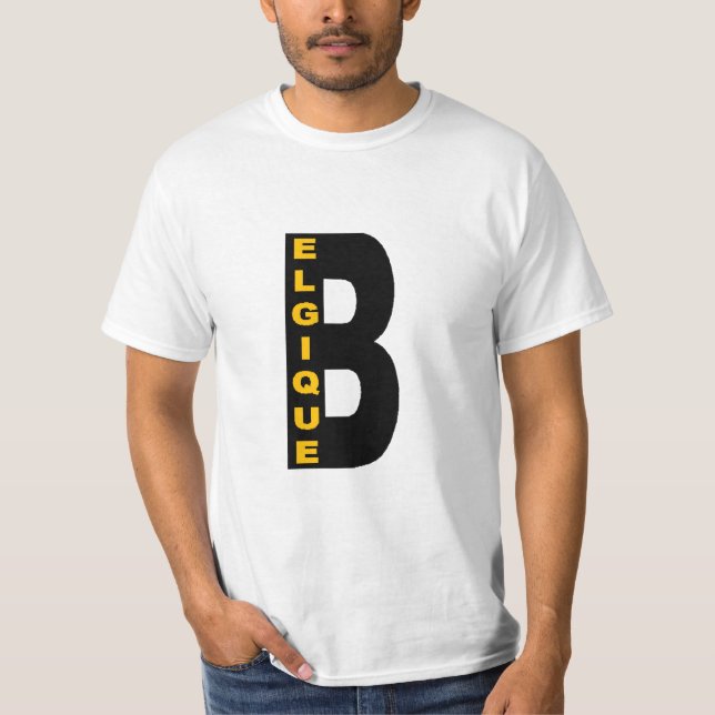 T-shirt blanc homme  BELGIQUE (Devant)