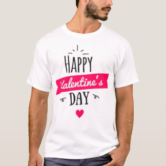T-shirt blanc homme de la Saint Valentin