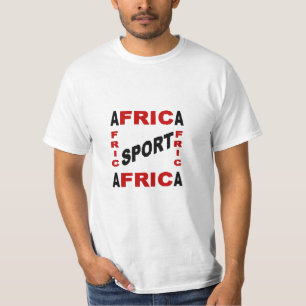 T-shirt blanc homme DESIGN AFRIQUE SPORT