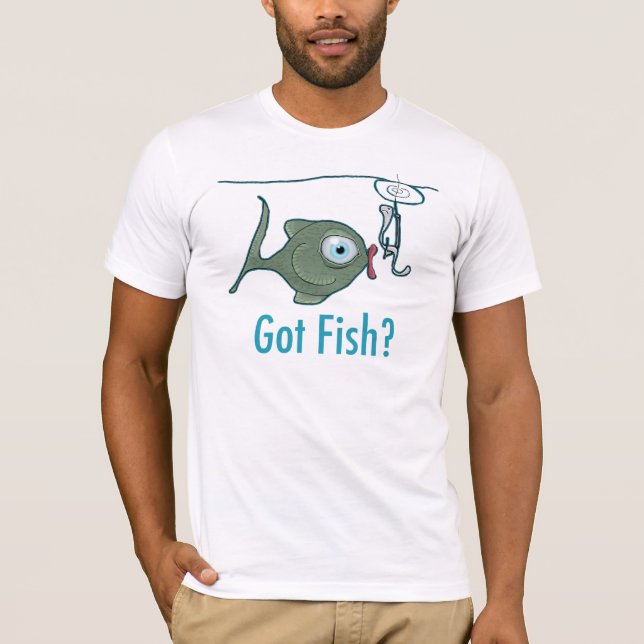 T-shirt blanc homme Funny Fish (Devant)