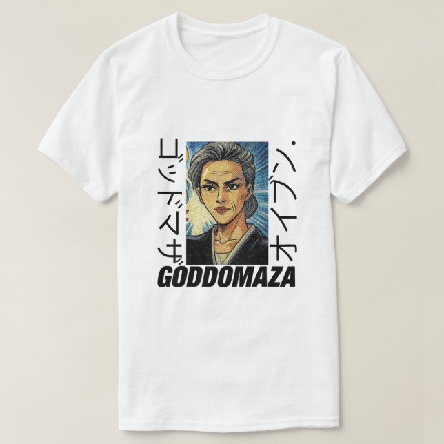 T-SHIRT BLANC HOMME TÊTE MOMOKO COLORÉE  (Design devant)