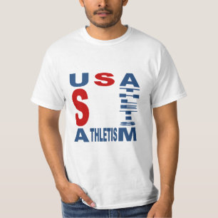 T-shirt blanc homme   USA  ATHLETISM