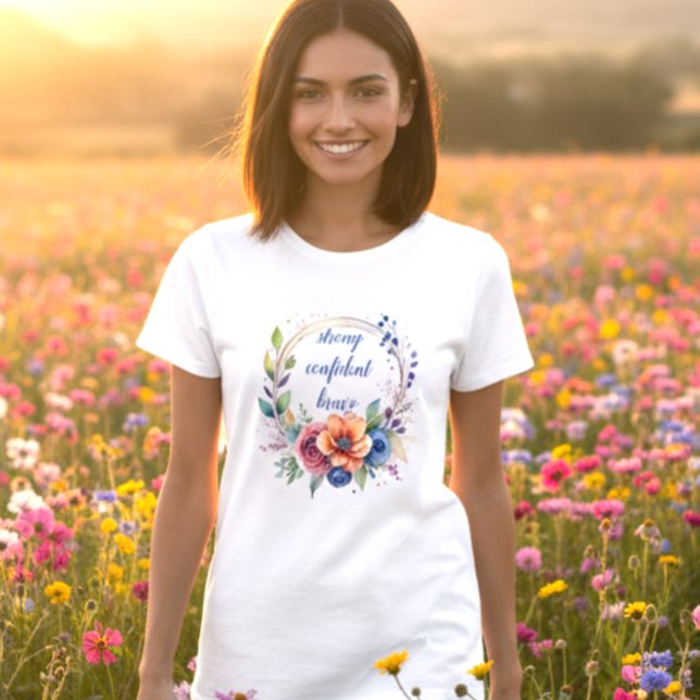 T-Shirt Blanc Inspirant pour Femmes (Créateur téléchargé)