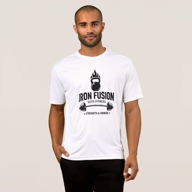 T-shirt blanc Iron (Devant entier)