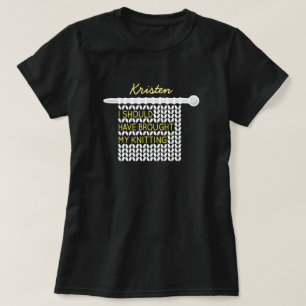 T-shirt Blanc J'Aurais Dû Apporter Mon Tricot
