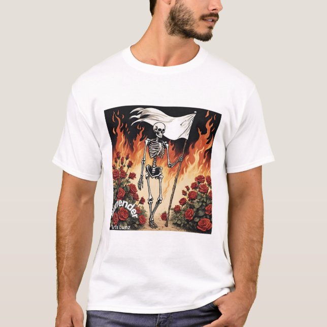 T-shirt blanc Kurtis Lunz Abandon d'albums d'art (Devant)