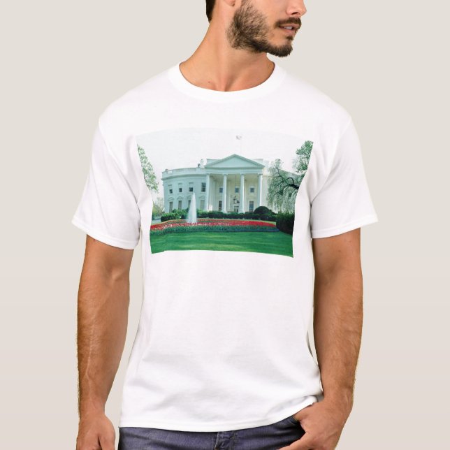 T-shirt Blanc la Maison Blanche, Washington, C.C, (Devant)