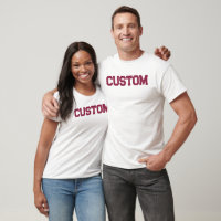 T-shirt blanc & maron Université PERSONNALISÉE