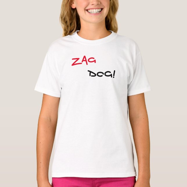 T-Shirt Blanc Marque Zag Dog (Devant)