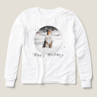 T-shirt blanc mignon pour enfants à manches longue