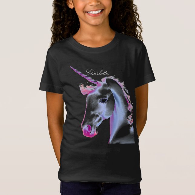T-shirt blanc mignon Unicorne AI Designer (Devant)
