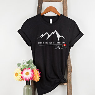 T-shirt Blanc minimal   Trilogie des Alpes suisses