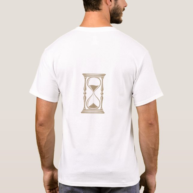 T-Shirt Blanc Minimaliste Lion Sablier (Dos)