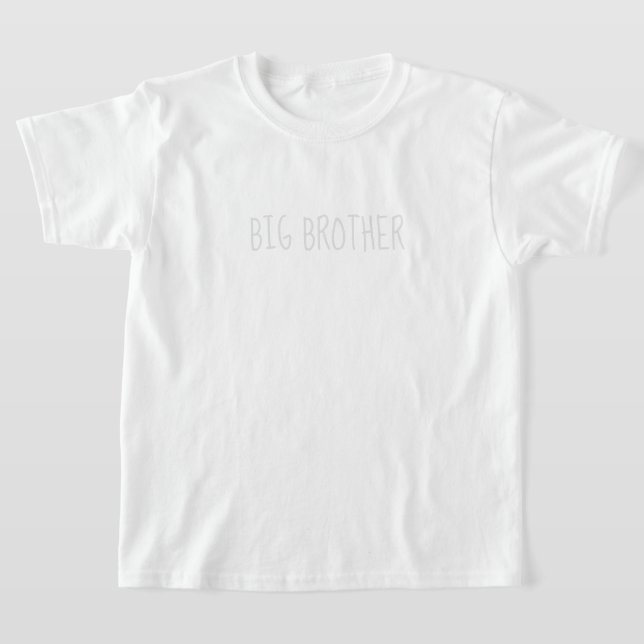 T-shirt blanc neutre gris clair Big Brother (Poser)