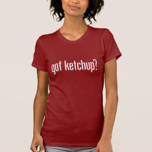 T-shirt Blanc obtenu de ketchup