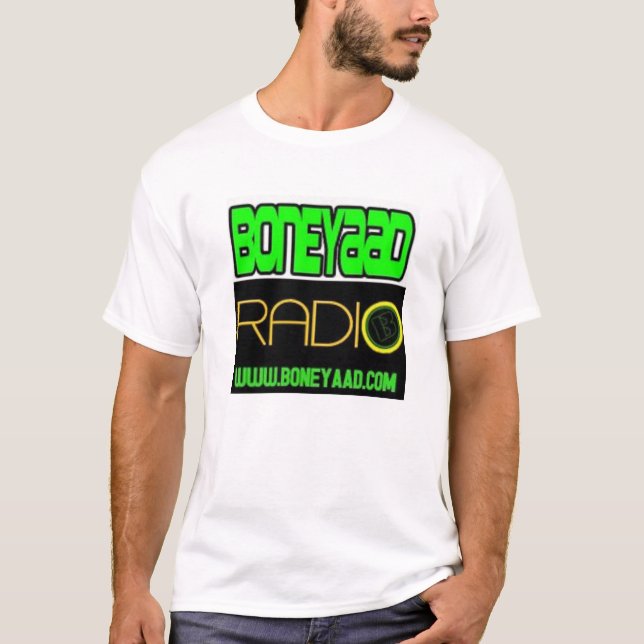 T-shirt blanc par radio de Boneyaad (Devant)