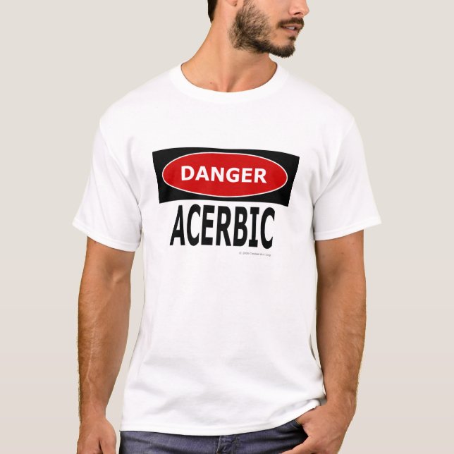 T-shirt Blanc piquant de danger (Devant)