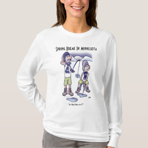 T-shirt blanc pour femmes à long feutre