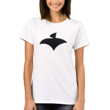 T-Shirt Blanc Pour Femmes (AirFly Logo Black)