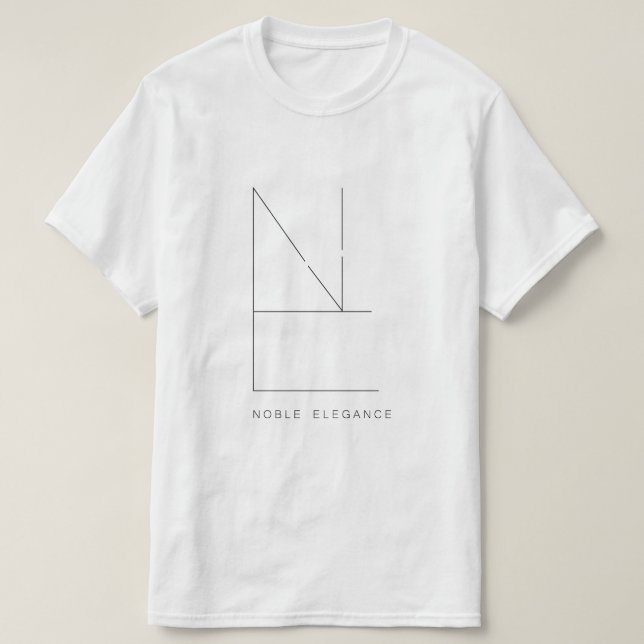 T-shirt Blanc Pour Hommes  (Noble Elégance) (Design devant)
