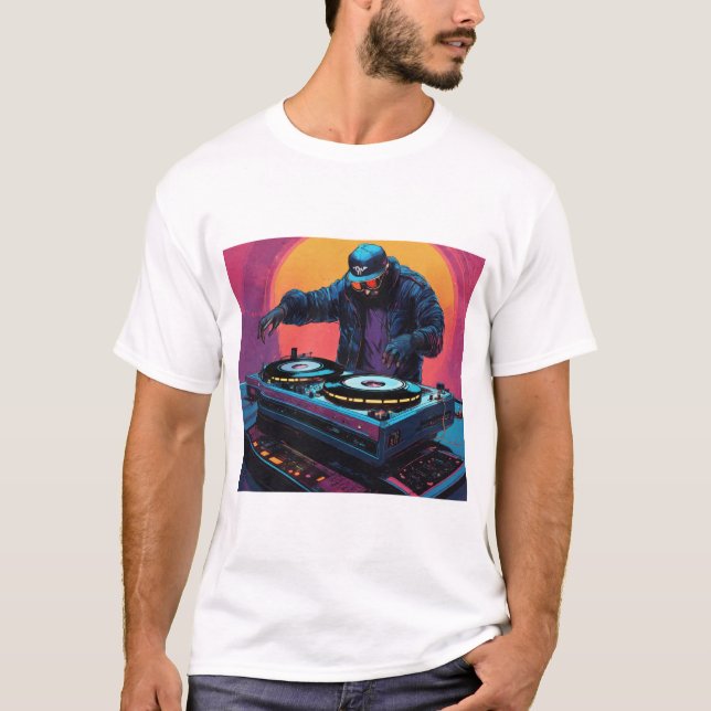 T-shirt blanc, "Pure Sonic Elegance : DJ Edition" (Devant)