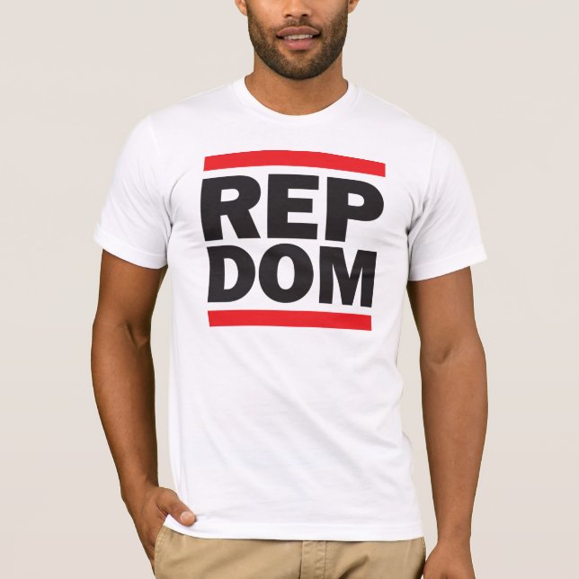 T-shirt blanc Rep Dom Mens (Devant)