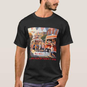 T-shirt Blanc rouge & Boom ! Famille Patriotique Celeb Per