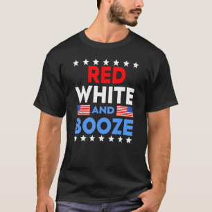 T-shirt Blanc Rouge Et Boze