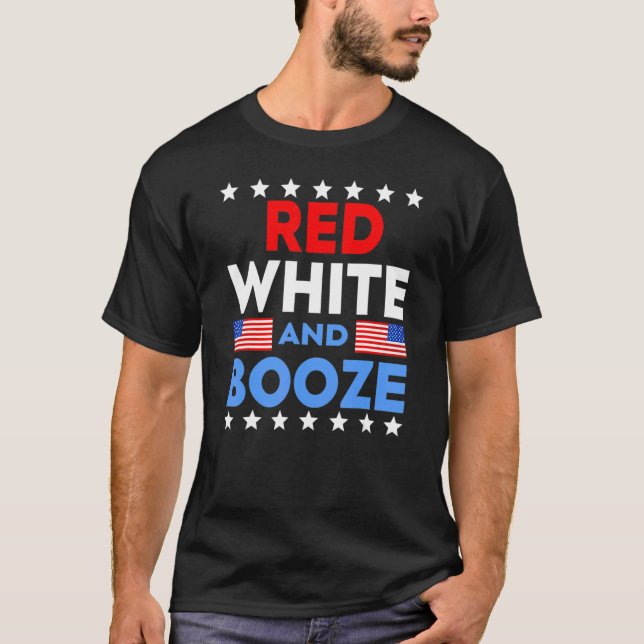 T-shirt Blanc Rouge Et Boze (Devant)
