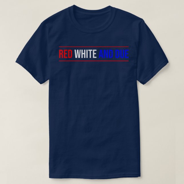 T-shirt Blanc rouge et Grossesse due Faire-part pour la 4e (Design devant)