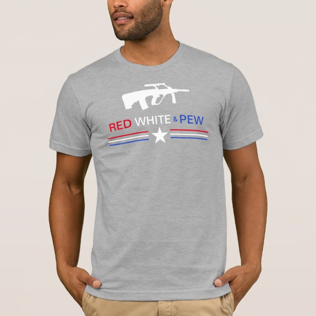 T-shirt Blanc rouge et patriotique (Devant)