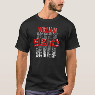 T-shirt Blanc rouge noir nommé fait sur commande de