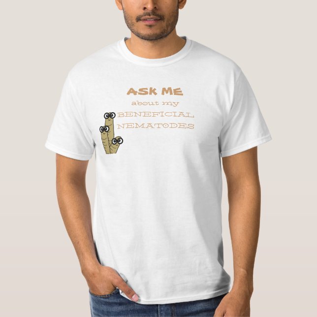 T-shirt Blanc salutaire de base d'humour de jardin de (Devant)