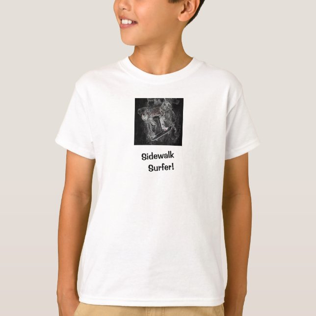 T-Shirt Blanc Sidewalk Surfer Pro Image Skater (Devant)