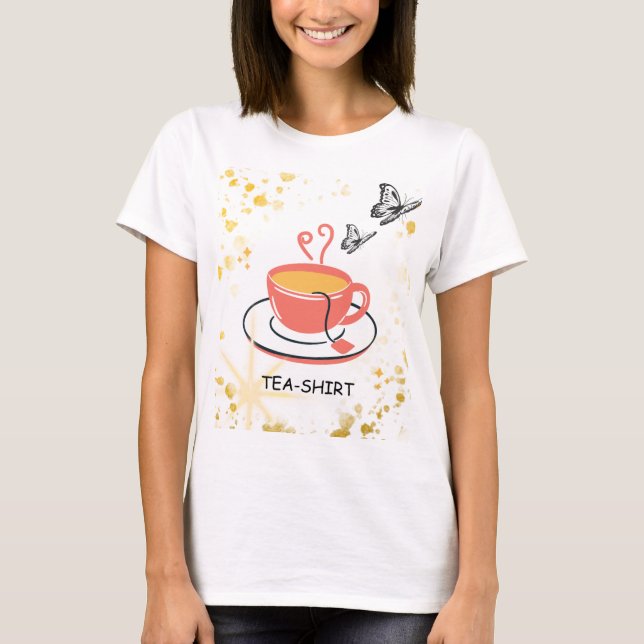 T-shirt blanc tendance pour femmes (Devant)