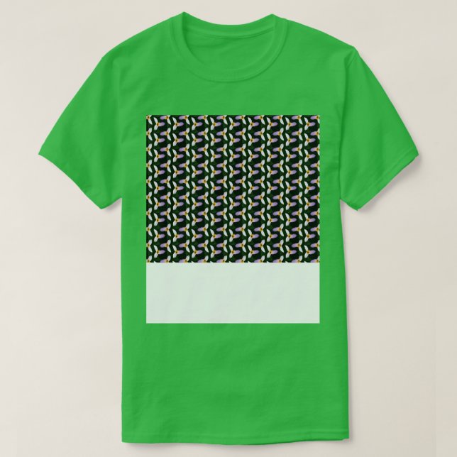 T-shirt blanc trillium arrière - plan foncé teinté motif (Design devant)