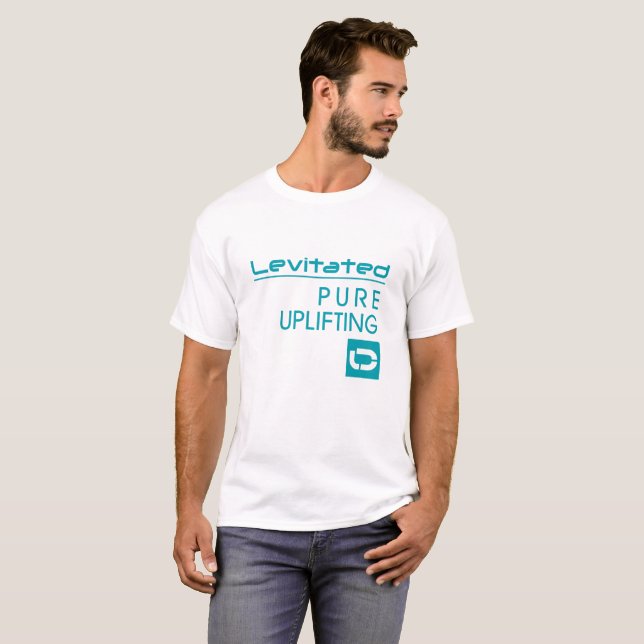 T-shirt blanc V6 de l'émotion des hommes de LEV (Devant entier)