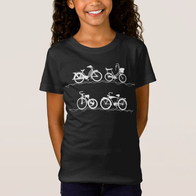 T-shirt blanc Vélo (Devant)