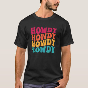 T-shirt Blanc Vintage Howdy Rodeo Western Country Méridion