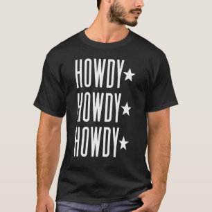 T-shirt Blanc Vintage Howdy Rodéo Western Country Sudiste