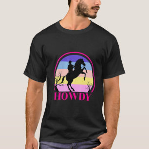 T-shirt Blanc Vintage Howdy Rodeo Western Country Sudiste