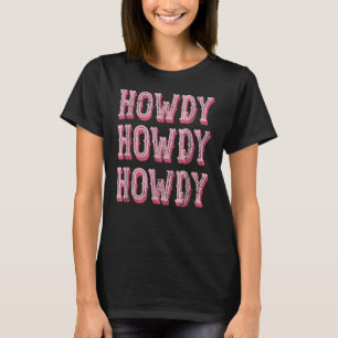 T-shirt Blanc Vintage Howdy Rodeo Western Country Sudiste
