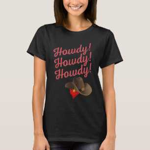 T-shirt Blanc Vintage Howdy Rodeo Western Country Sudiste