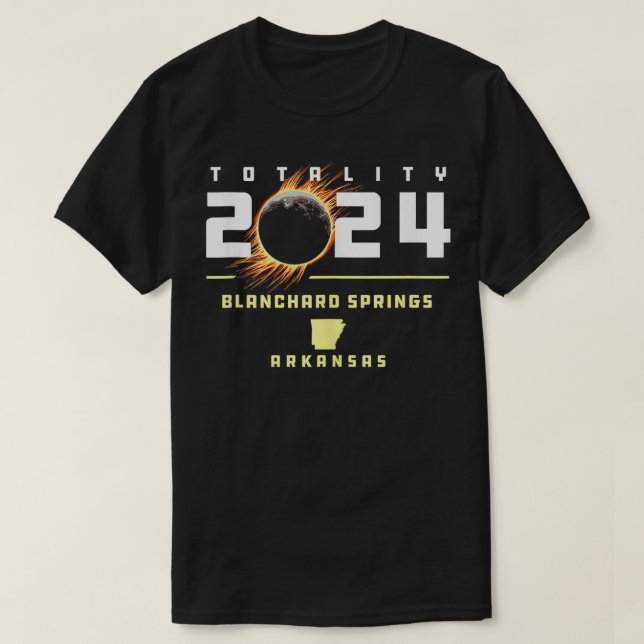 T-shirt Blanchard Springs Arkansas 2024 Total Éclips solai (Design devant)