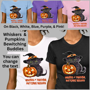 T-SHIRT BLANCHISSEURS ET CITROUILLES DE CHAT, BOUDDAIRES D