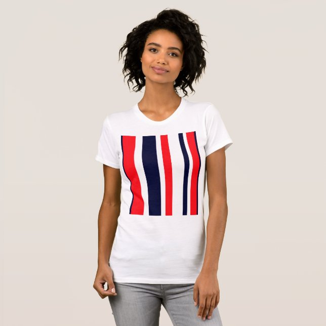 T-shirt Blancs, Bleus Et Rouges (Devant entier)