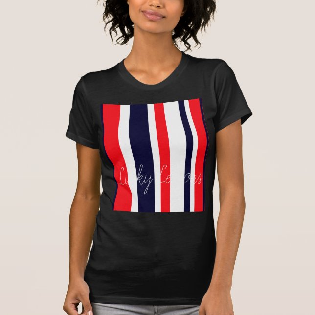 T-shirt Blancs, Bleus Et Rouges (Devant)